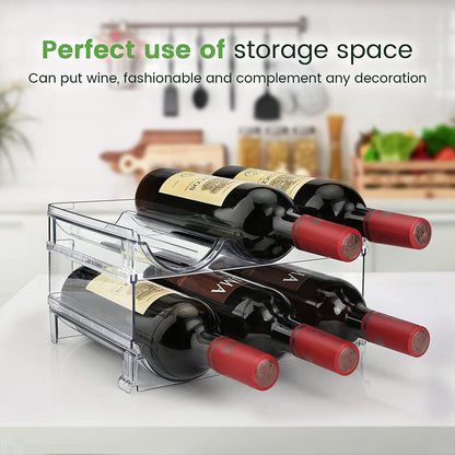 Maximize Your Space & Style – Premium 2-Tier Water Bottle Organizer for a Clutter-Free Life, perfect for kitchens, fridges, or gym areas.