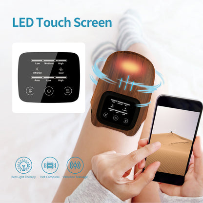 Intelligent Electric Home use Heated Knee Massager – Rechargeable Kneading, Infrared Therapy & Vibration Pain Relief Device