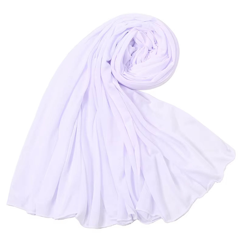 Soft Cotton Jersey Hijab Scarf for Women – Plain Long Muslim Head Wrap, Modest Turban Shawl, Lightweight Jersey Headscarf for Abaya & Everyday Wear