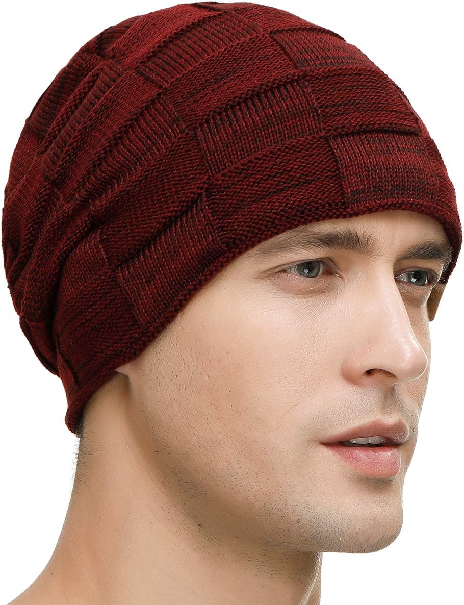 Vgogfly Warm Lined Knit Beanie Unisex hat – Slouchy Thick Winter Skully Stocking Cap