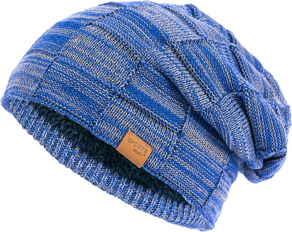 Vgogfly Warm Lined Knit Beanie Unisex hat – Slouchy Thick Winter Skully Stocking Cap
