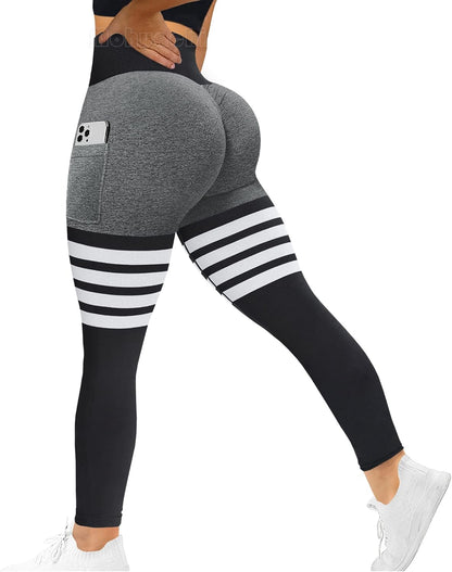 High Waist Workout Leggings for Women – Tummy Control & Butt Lifting Seamless Yoga Compression Pants
