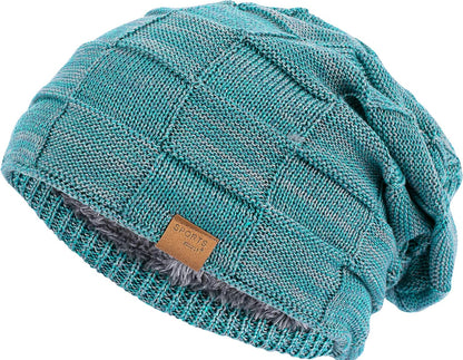 Vgogfly Warm Lined Knit Beanie Unisex hat – Slouchy Thick Winter Skully Stocking Cap