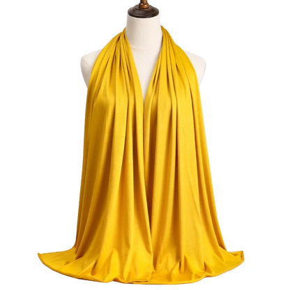 New Jersey Women's 2025 Muslim Fashion Modal Cotton Hijab – Soft, Solid Color Long Scarf High-Quality Headwrap