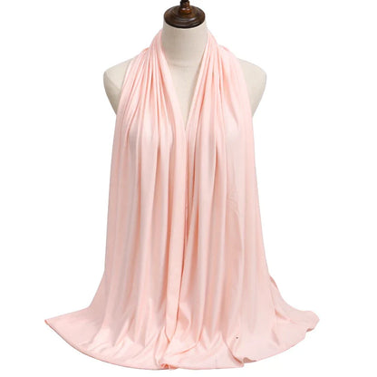 New Jersey Women's 2025 Muslim Fashion Modal Cotton Hijab – Soft, Solid Color Long Scarf High-Quality Headwrap