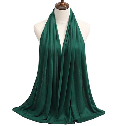 New Jersey Women's 2025 Muslim Fashion Modal Cotton Hijab – Soft, Solid Color Long Scarf High-Quality Headwrap