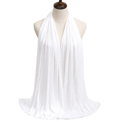 New Jersey Women's 2025 Muslim Fashion Modal Cotton Hijab – Soft, Solid Color Long Scarf High-Quality Headwrap