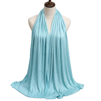 New Jersey Women's 2025 Muslim Fashion Modal Cotton Hijab – Soft, Solid Color Long Scarf High-Quality Headwrap