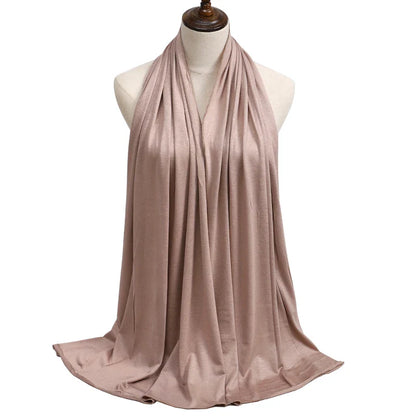 New Jersey Women's 2025 Muslim Fashion Modal Cotton Hijab – Soft, Solid Color Long Scarf High-Quality Headwrap