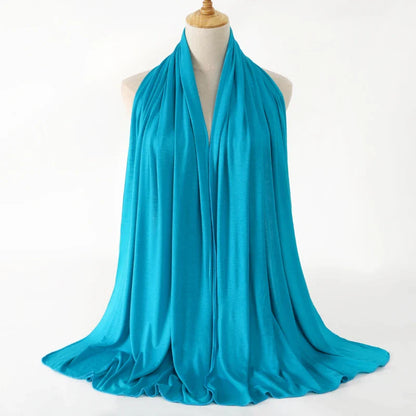 New Jersey Women's 2025 Muslim Fashion Modal Cotton Hijab – Soft, Solid Color Long Scarf High-Quality Headwrap