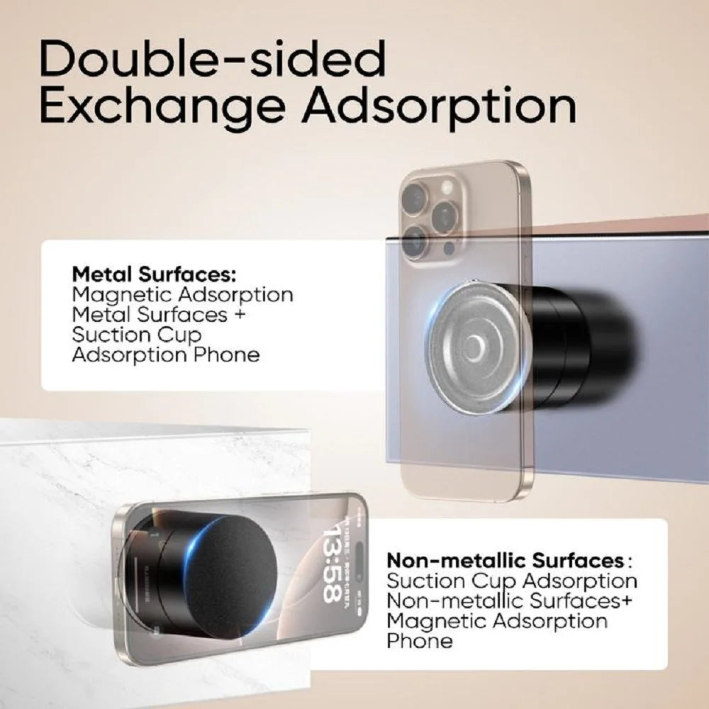 Multi-Functional Foldable Suction Cup Magnetic Phone Holder