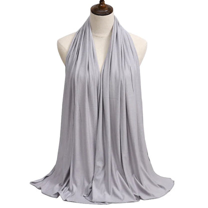 New Jersey Women's 2025 Muslim Fashion Modal Cotton Hijab – Soft, Solid Color Long Scarf High-Quality Headwrap