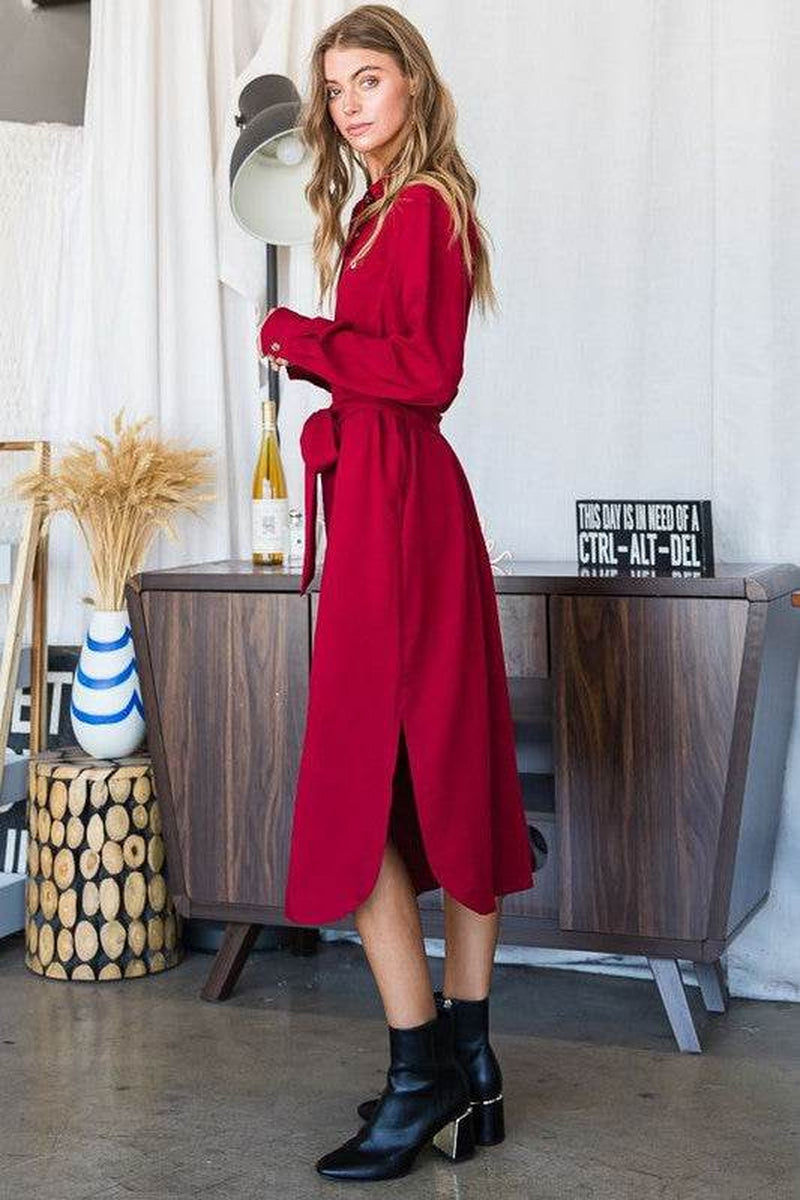 ATLASORA Women’s Button-Down Long Shirt Dress – Casual Loose Fit, Plus Size