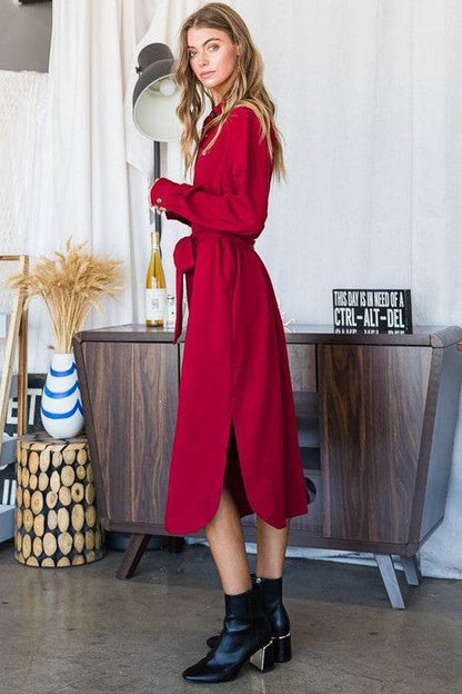 ATLASORA Women’s Button-Down Long Shirt Dress – Casual Loose Fit, Plus Size