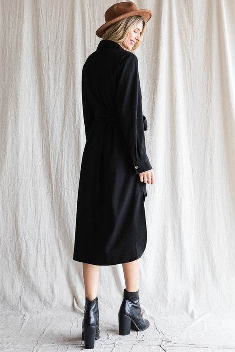 ATLASORA Women’s Button-Down Long Shirt Dress – Casual Loose Fit, Plus Size